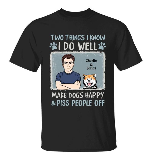 Things I Do Well Dog Lover Drizzle Color Frame Personalized Shirt Online now