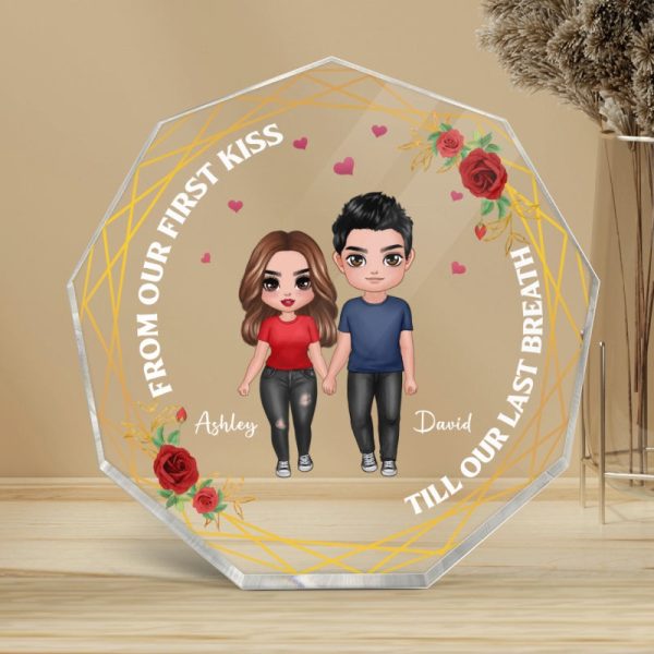 Doll Standing Couple Personalized Nonagon Acrylic Plaque - Gift For Him Gift For Her Fashion - Image 4