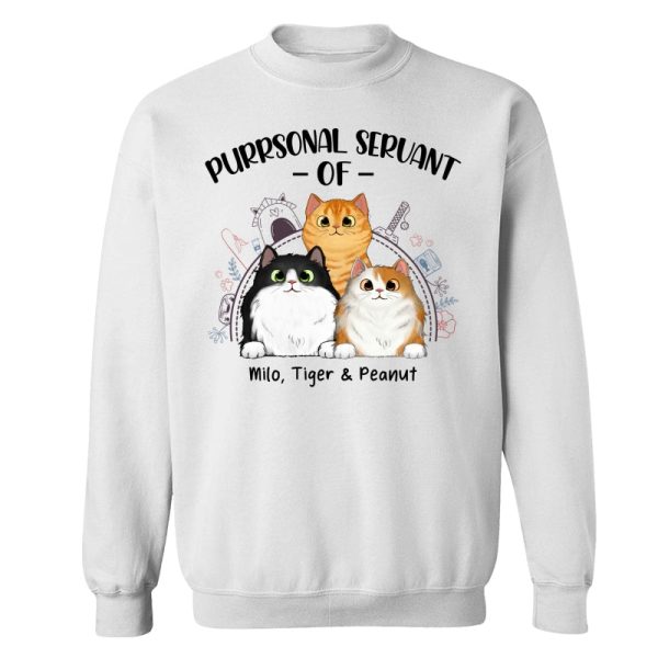 Purrsonal Servant Of Cats Sketch Things Personalized Shirt Online - Image 5