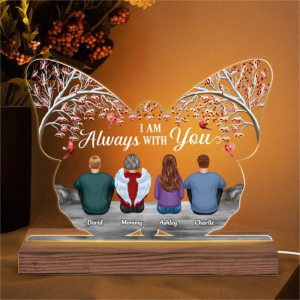 Berry Tree Memorial Family Butterfly Shaped Personalized Custom Shape LED Night Light Online Hot Sale - Image 5