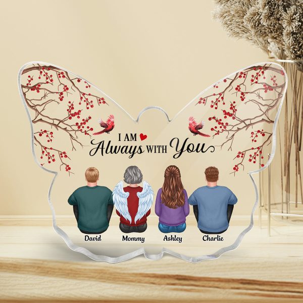 Berry Tree Cardinals Always With You Family Memorial Personalized Butterfly Acrylic Plaque For Cheap