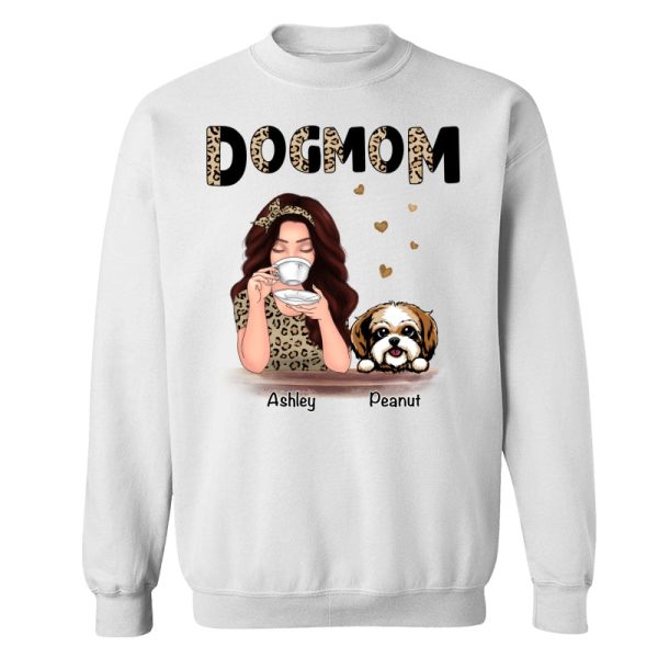 Half Leopard Pattern Dog Mom Gift For Dog Lovers Personalized Shirt Online Sale