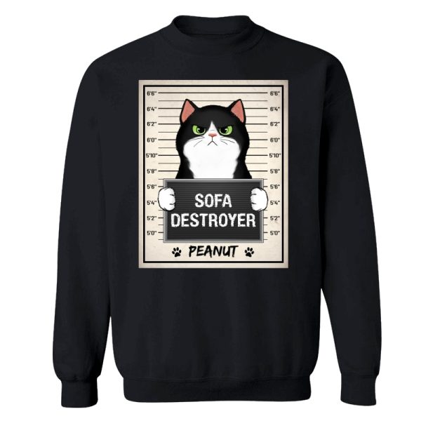 Fluffy Cat Crimes Mugshot Personalized Shirt For Cheap - Image 2
