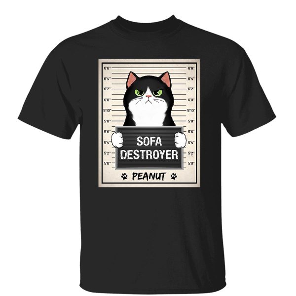 Fluffy Cat Crimes Mugshot Personalized Shirt For Cheap - Image 4