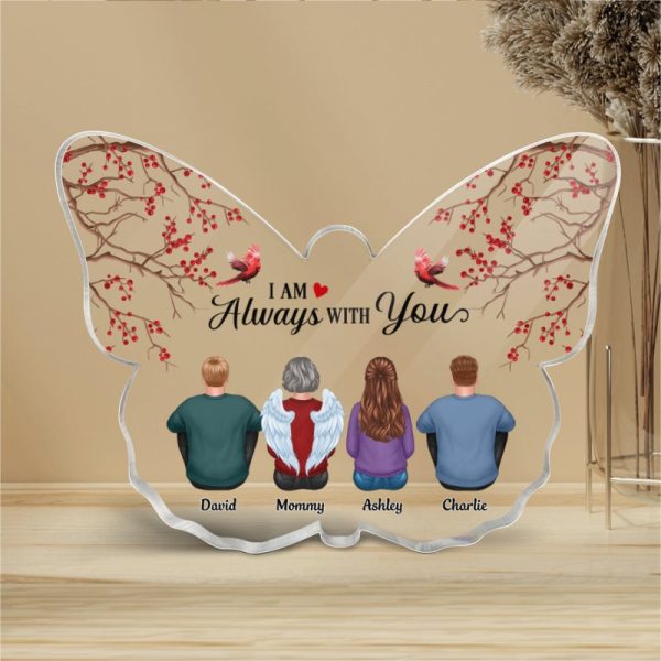Berry Tree Cardinals Always With You Family Memorial Personalized Butterfly Acrylic Plaque For Cheap - Image 4