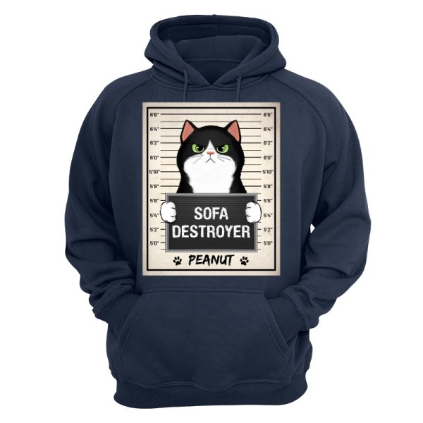 Fluffy Cat Crimes Mugshot Personalized Shirt For Cheap - Image 5