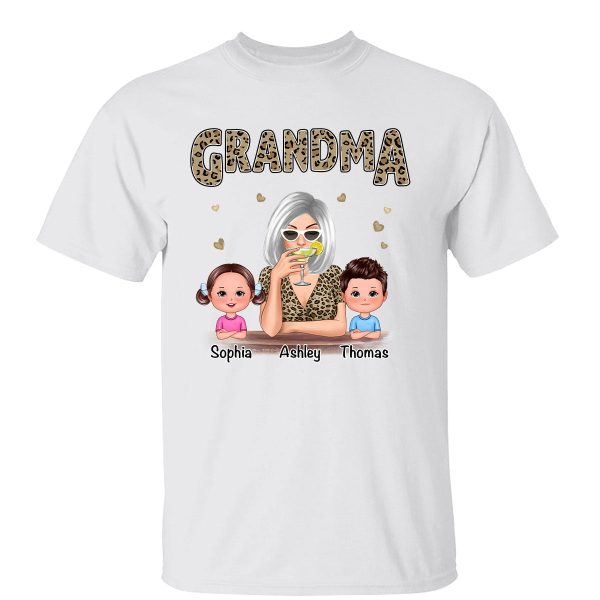 Leopard Shirt Grandma Grandkids Personalized Shirt Online Sale - Image 4