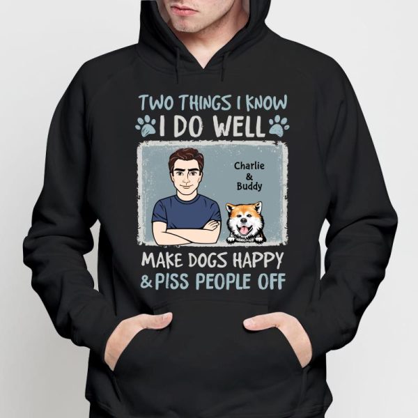 Things I Do Well Dog Lover Drizzle Color Frame Personalized Shirt Online now - Image 4
