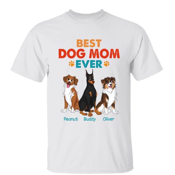 Best Dog Dad Mom Cute Sitting Dog Colorful Personalized Shirt Online now