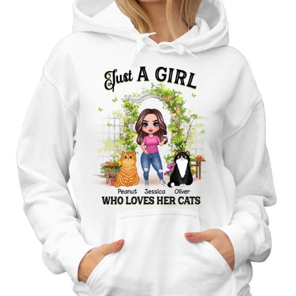 A Girl Loves Her Cats Flower Gate Personalized Shirt Online Hot Sale - Image 4