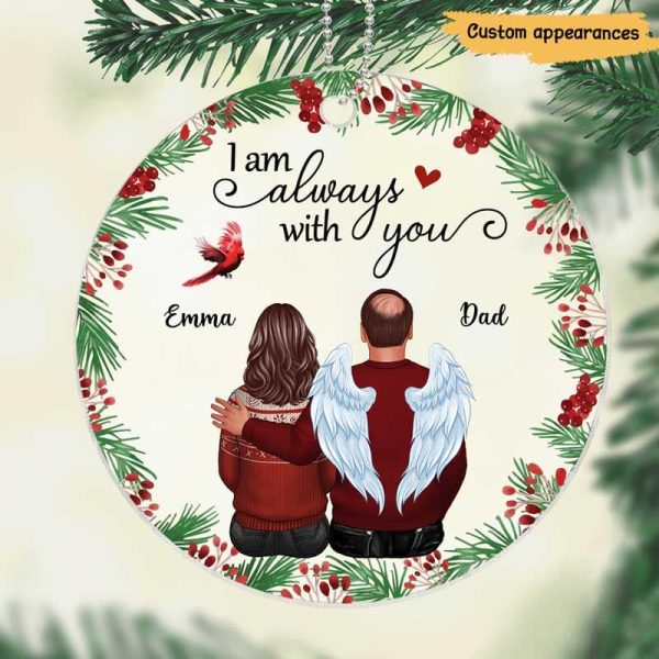 Holly Branch Memorial Personalized Christmas Acrylic Ornament For Cheap - Image 3