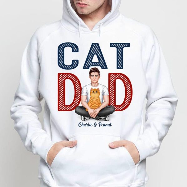 Cat Dad Real Man Fluffy Cat Personalized Shirt Hot on Sale - Image 4
