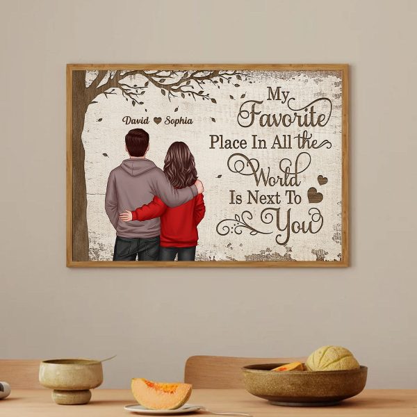 Favorite Place In The World Couple Back View Personalized Poster, Gift For Him, For Her Cheap - Image 4