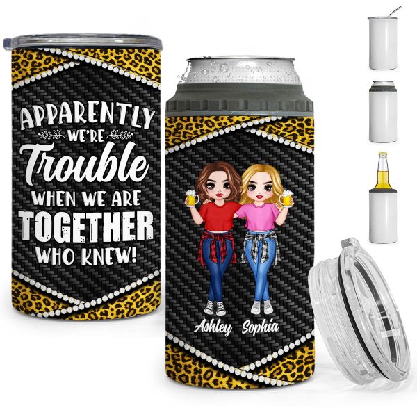 Leopard Frame Pattern Doll Besties Personalized 4 In 1 Can Cooler Supply