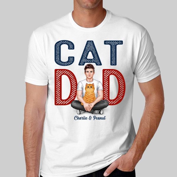 Cat Dad Real Man Fluffy Cat Personalized Shirt Hot on Sale - Image 2