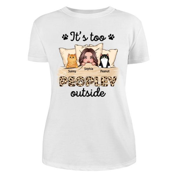 Leopard Cat Mom It‘s Too Peopley Outside Personalized Shirt Online Sale - Image 3