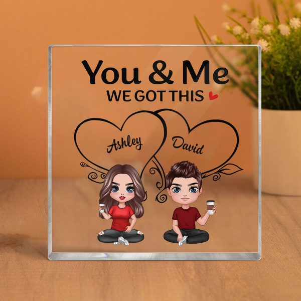 Couple Sitting We Got This Personalized Acrylic Block Plaque Discount - Image 3