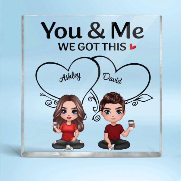 Couple Sitting We Got This Personalized Acrylic Block Plaque Discount - Image 4