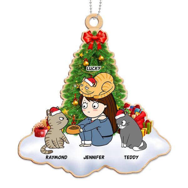 Purrsonal Cat Servant Personalized Christmas Wooden Ornament Online Hot Sale