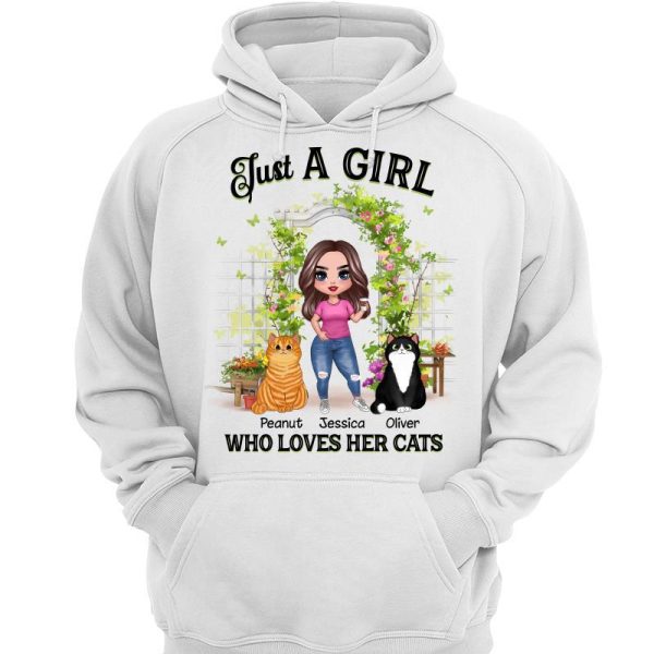 A Girl Loves Her Cats Flower Gate Personalized Shirt Online Hot Sale - Image 3