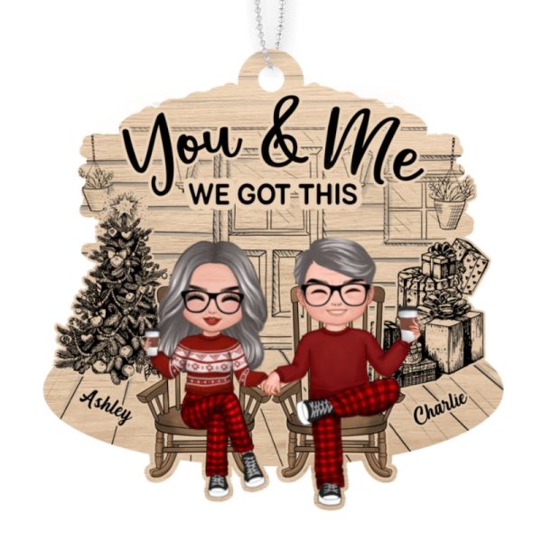Old Couple We Got This Personalized Christmas Wooden Ornament For Sale - Image 4