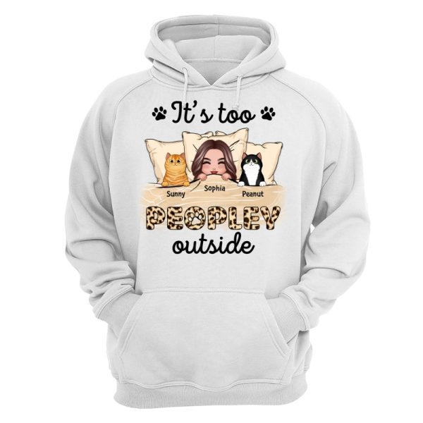 Leopard Cat Mom It‘s Too Peopley Outside Personalized Shirt Online Sale - Image 2