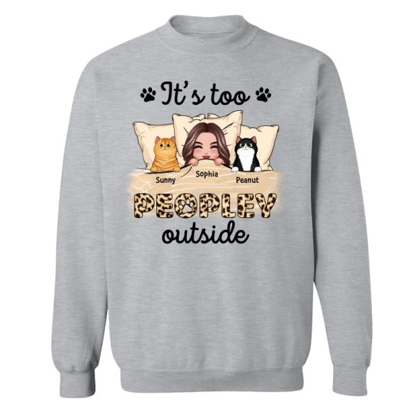 Leopard Cat Mom It‘s Too Peopley Outside Personalized Shirt Online Sale - Image 5