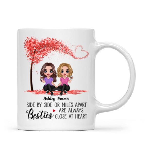 Doll Besties Sisters Sitting Miles Apart Close At Heart Personalized Mug Discount - Image 4