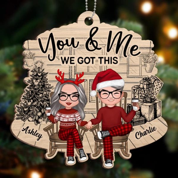 Old Couple We Got This Personalized Christmas Wooden Ornament For Sale - Image 2