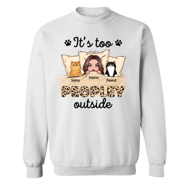 Leopard Cat Mom It‘s Too Peopley Outside Personalized Shirt Online Sale