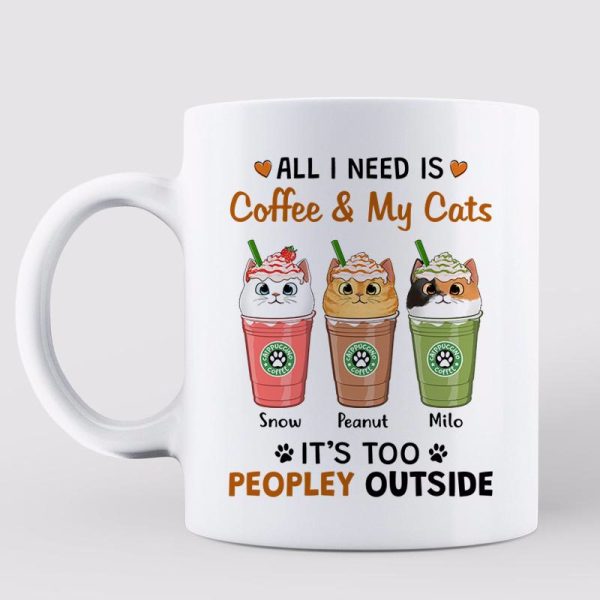All I Need Coffee And Cats Catpuccino Personalized Mug Discount - Image 2
