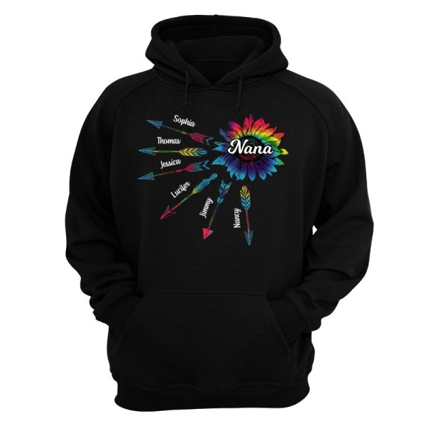 Mom Grandma Colorful Sunflower Arrows Personalized Shirt For Cheap - Image 5
