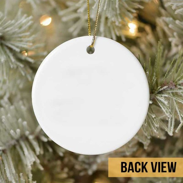 Meowy Christmas To The Best Cat Mom Personalized Circle Ornament Online now - Image 3