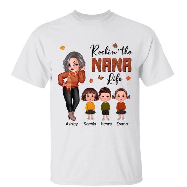 Fall Season Rockin‘ Pretty Grandma Life Personalized Shirt Sale