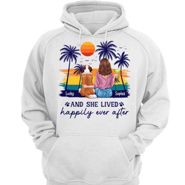 And She Lived Happily Ever After Girl And Dogs Personalized Shirt For Discount - Image 3
