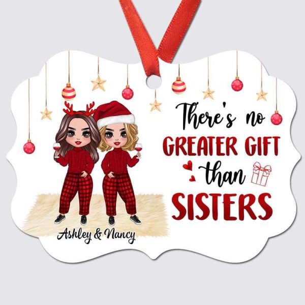 No Greater Gift Standing Besties Personalized Christmas Ornament For Cheap - Image 2