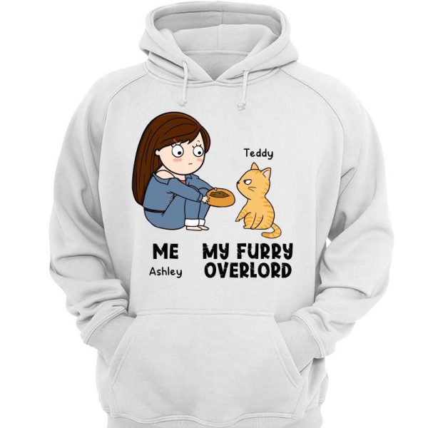 Me & My Furry Overlords Funny Gift For Cat Lover Personalized Shirt Cheap - Image 3