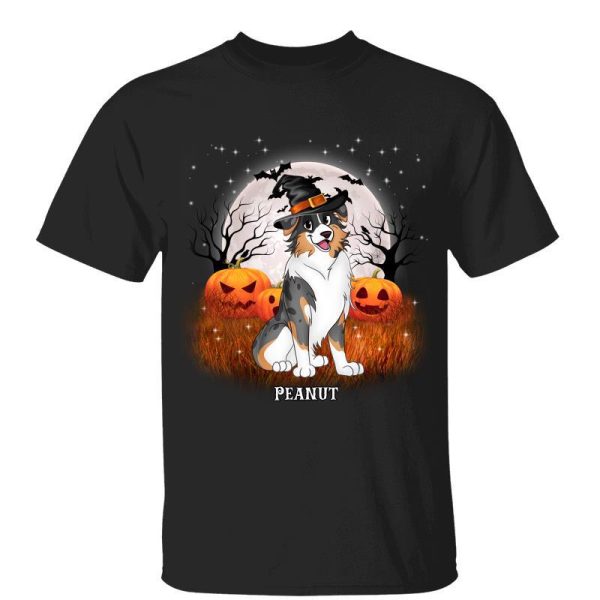 Halloween Night Cute Sitting Dogs Personalized Shirt Supply
