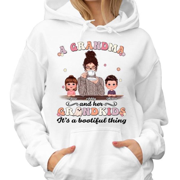 Bootiful Thing Grandma And Grandkids Halloween Personalized Shirt For Cheap - Image 4