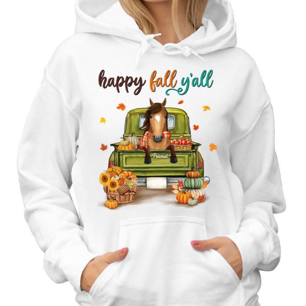 Peeking Horse On Truck Fall Season Personalized Shirt Hot on Sale - Image 4