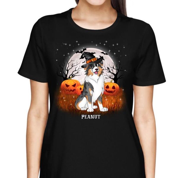 Halloween Night Cute Sitting Dogs Personalized Shirt Supply - Image 2