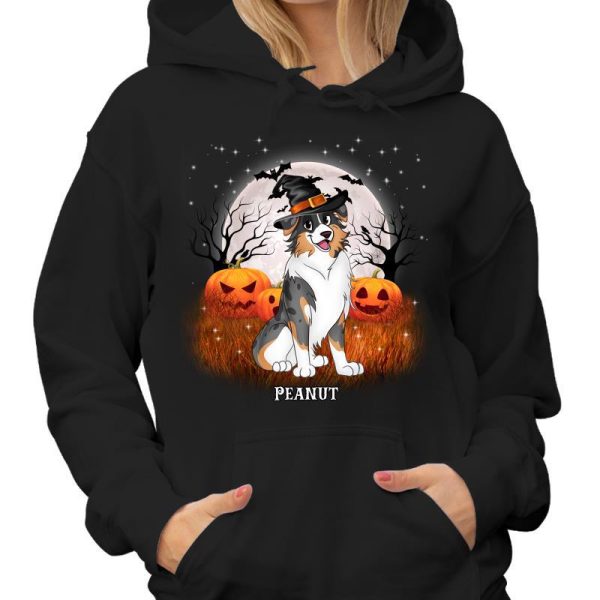 Halloween Night Cute Sitting Dogs Personalized Shirt Supply - Image 4
