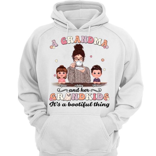Bootiful Thing Grandma And Grandkids Halloween Personalized Shirt For Cheap - Image 3
