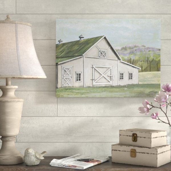 35  H x 47  W x 2  D Field Barn In Spring by Art Licensing Studio - Wrapped Canvas Print OG363 Discount