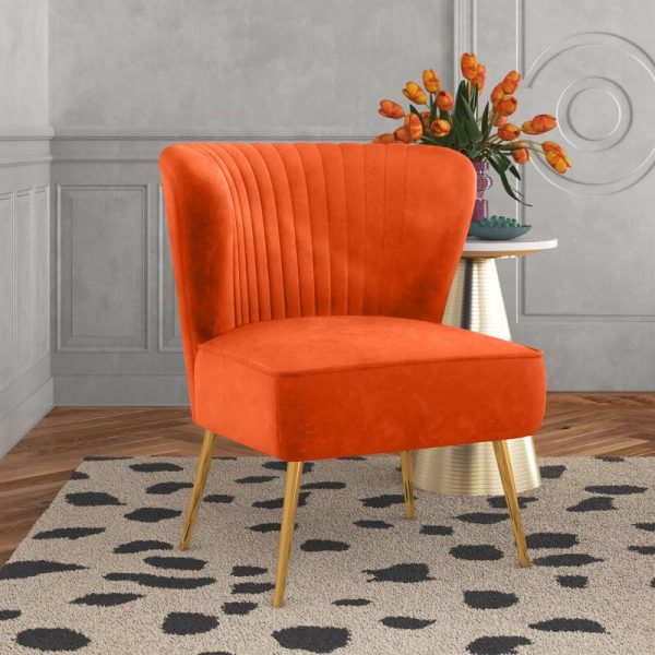 Lisette 26   Wide Tufted Velvet Side Chair 7655RR Online Sale