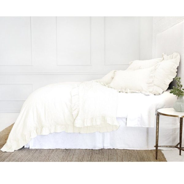 King Duvet Cover Cream Charlie Linen Mid-Century Modern Duvet Cover B70 321 Online Sale - Image 2