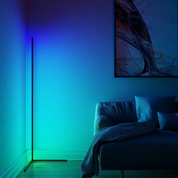 Led Corner Floor Lamp Variable Color Led Floor Lamp Rgb With Remote Control AH3476 Online Hot Sale