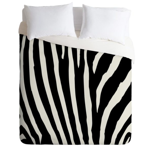 King Duvet Cover + 2 King Shams Black White Black And White Microfiber Glam Duvet Cover Set B68 308 For Sale - Image 2