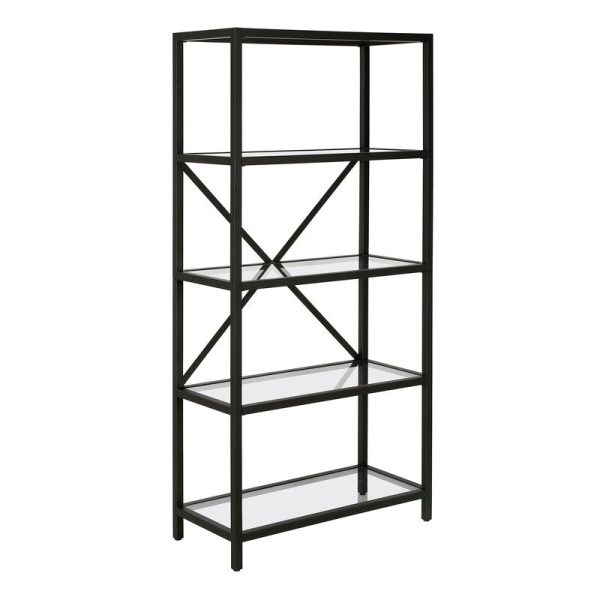Feodora 63   H x 30   W Steel Etagere Bookcase, AH3442 Online now - Image 4