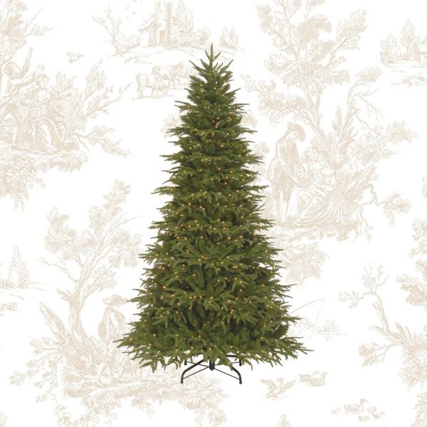 7.5  Green Artificial Christmas Tree with 800 Clear White Lights OG380 Cheap